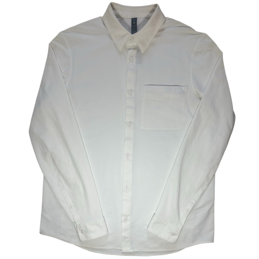 lululemon athletica Men's White Dress Shirt Athleisure Business Casual Size M